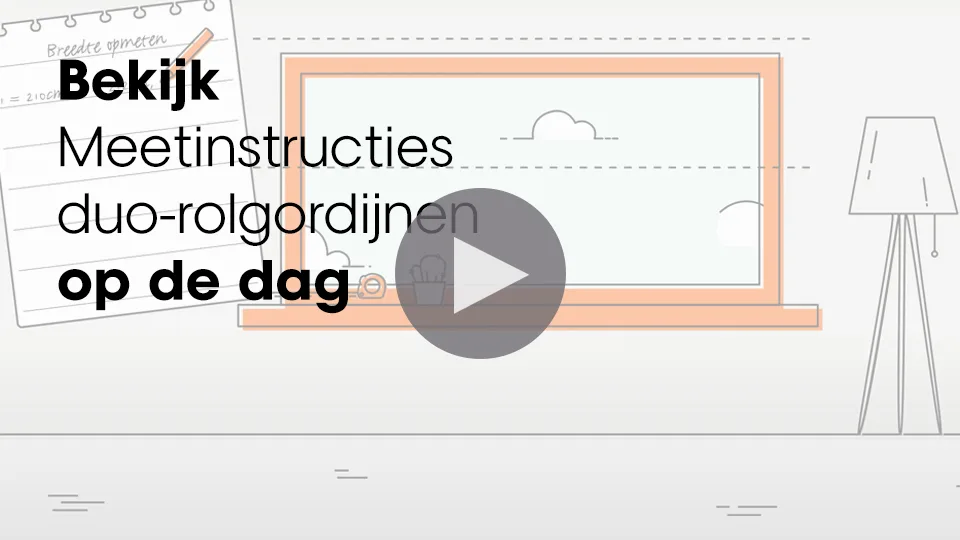 Meetinstructie video duo-rolgordijnen op de dag