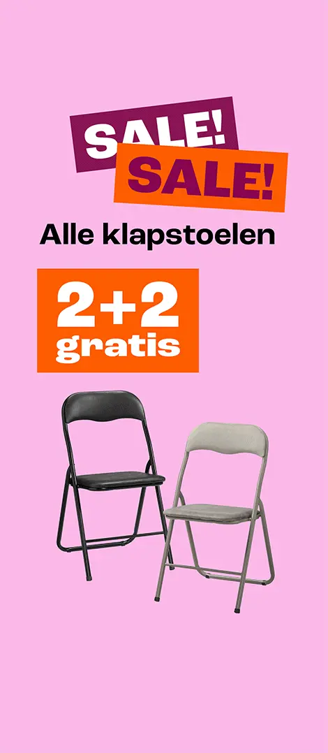 Alle klapstoelen 2+2 gratis