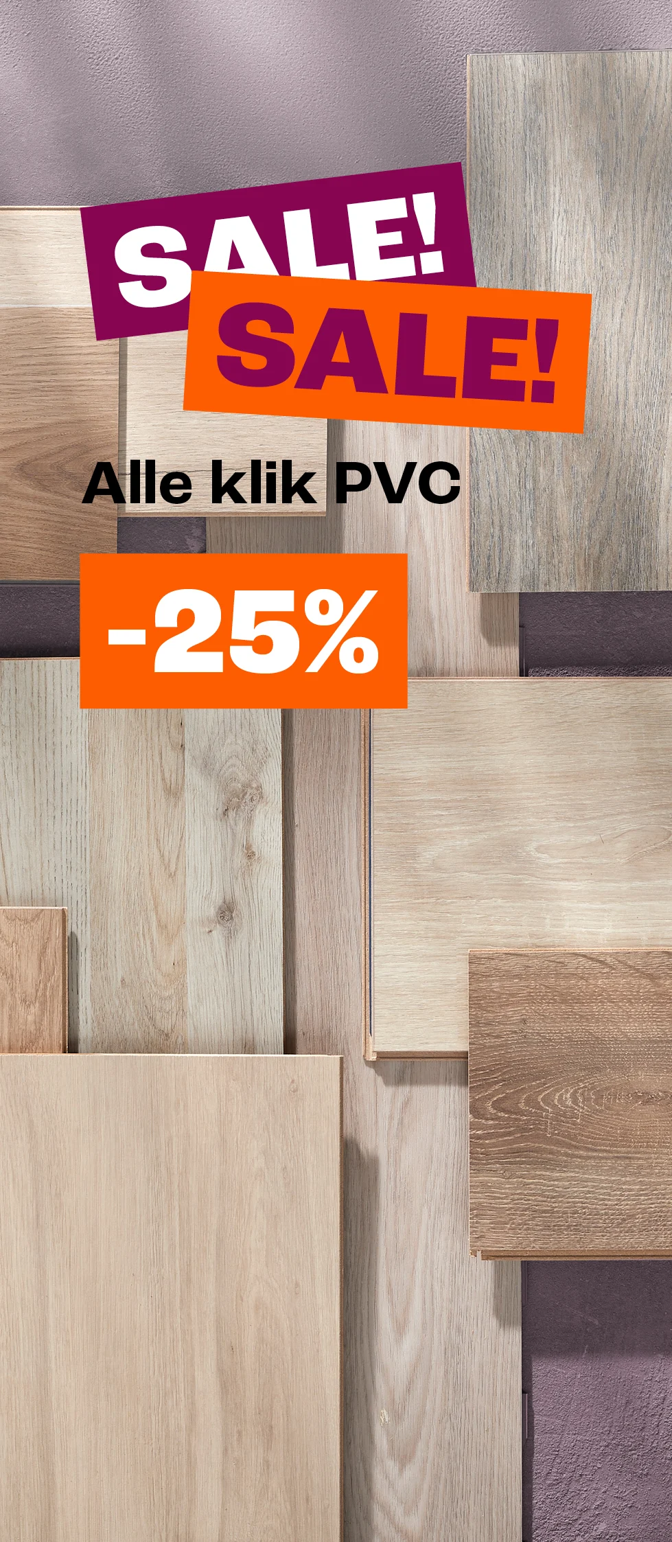25% korting op alle klik PVC