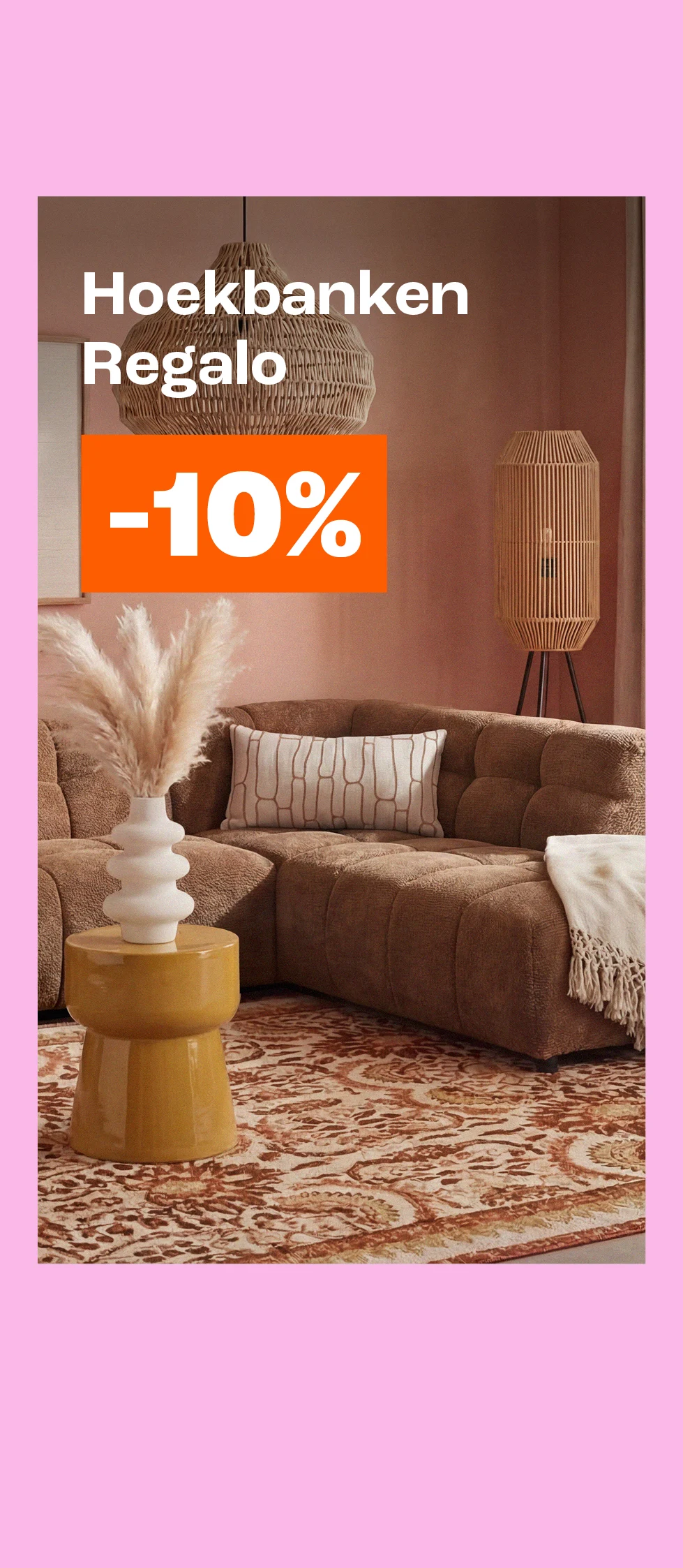 Alle hoekbanken Regalo 10% korting