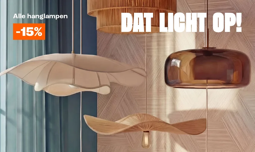 Alle hanglampen 15% korting