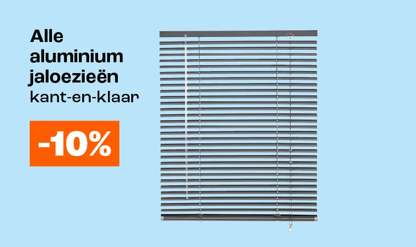 Alle aluminium jaloezieën kant-en-klaar 10% korting desktop