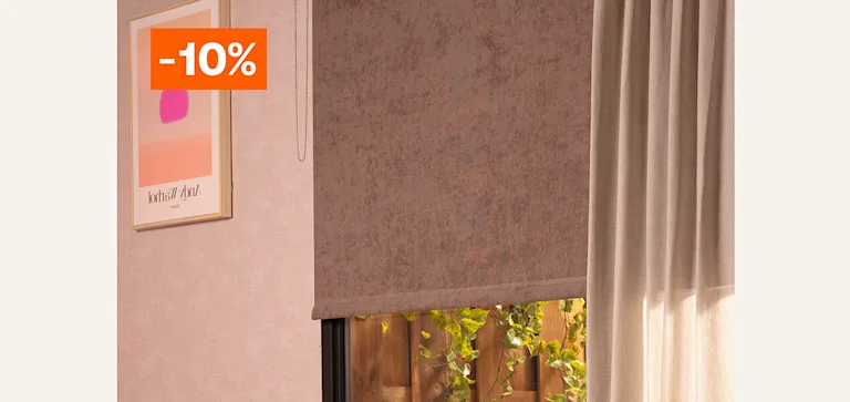 Alle rolgordijnen op maat 10% korting