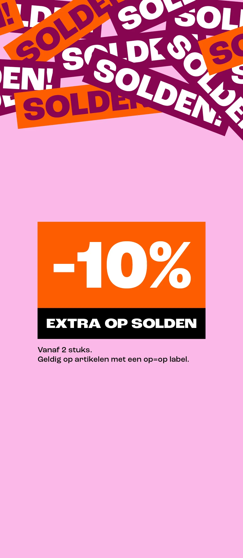 Product tile - 10% korting op solden - BE