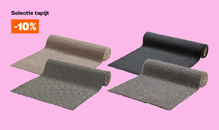 10% korting op selectie tapijt