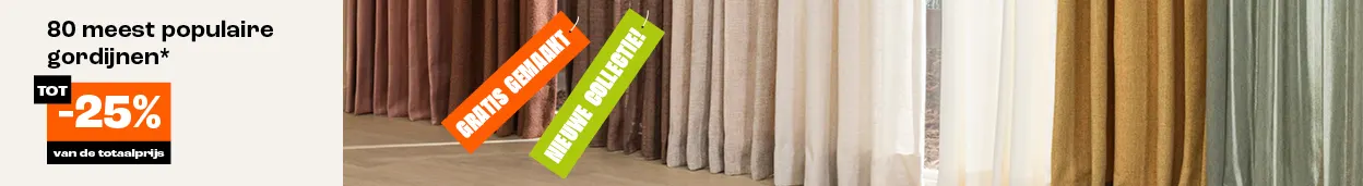 80 gordijnen gratis gemaakt aanprijzen