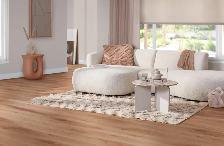 Houtlook laminaat vloer in Scandinavische setting