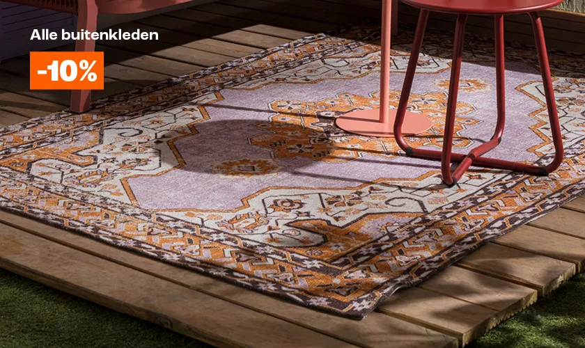 10% korting op alle buitenkleden