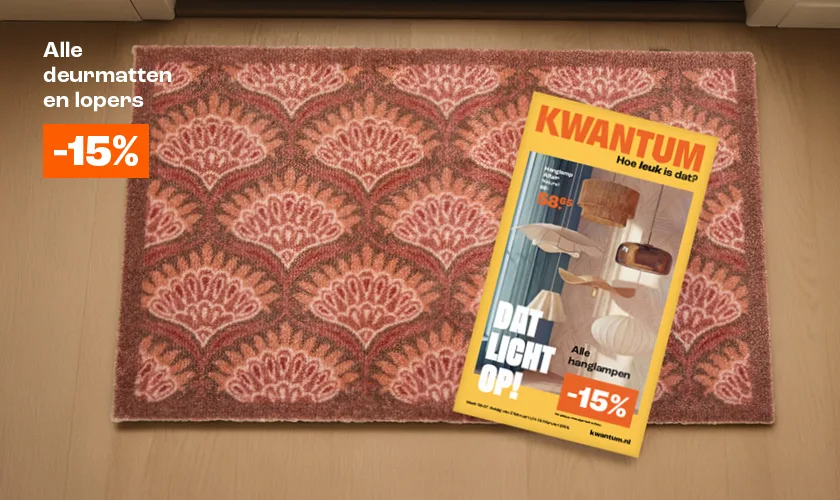 Alle deurmatten en lopers 15% korting