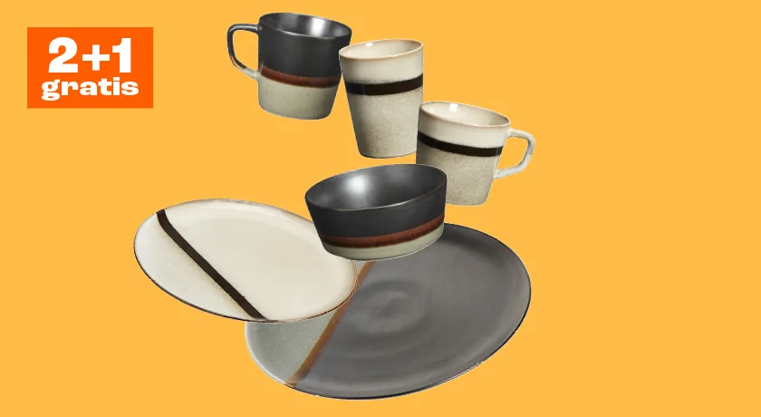 2+1 gratis op servies Lungo