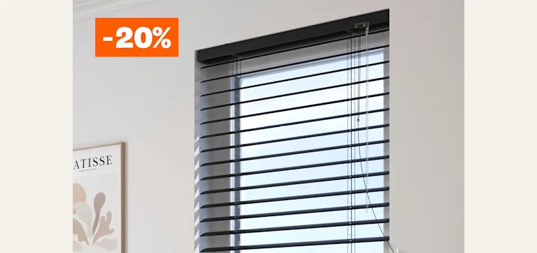 20% korting op aluminium jaloezieëen op maat