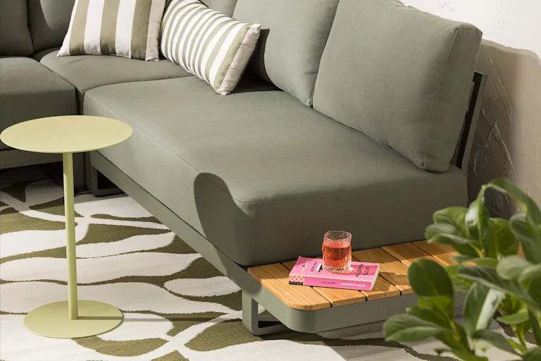 Moderne groene loungeset