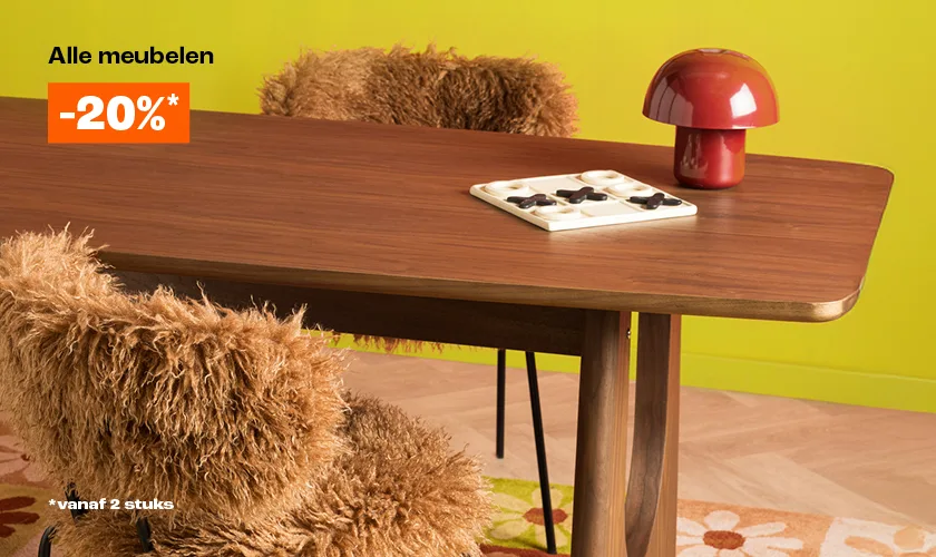 20% korting op alle meubelen