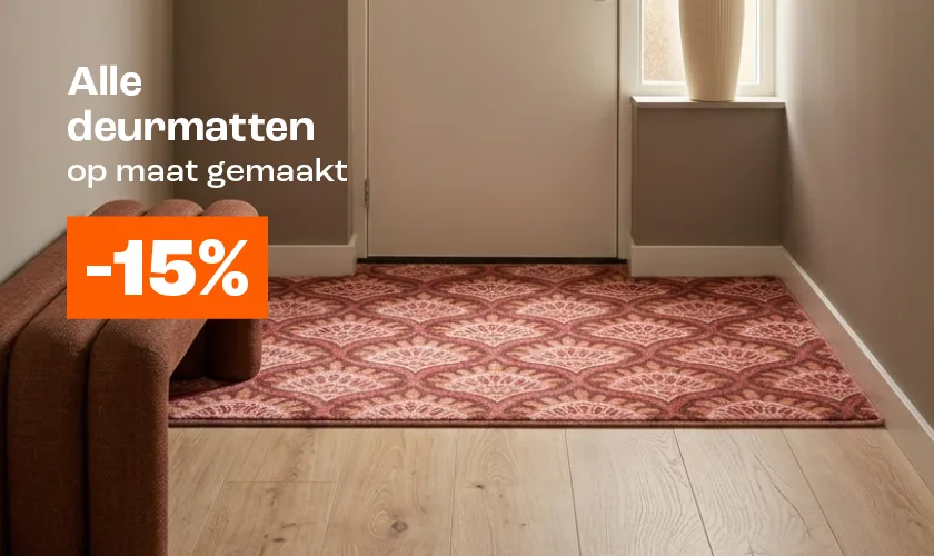 15% korting op alle deurmatten op maat