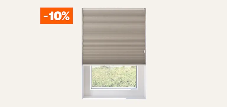 Alle kant-en-klaar plisségordijnen 10% korting