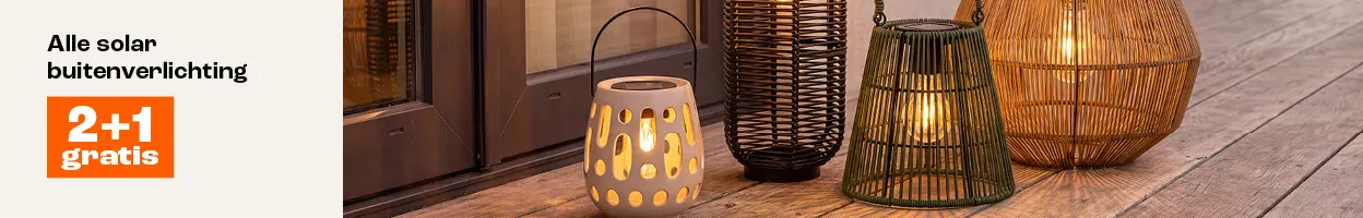2+1 gratis op alle Solar buitenverlichting