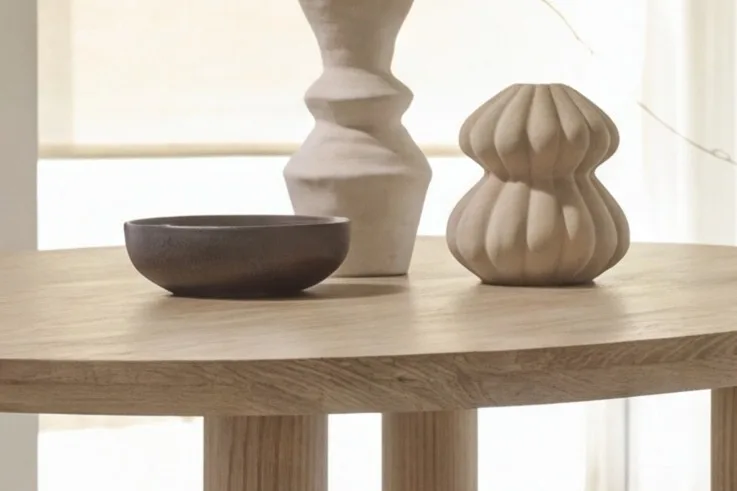 Houten ronde eettafel Matera
