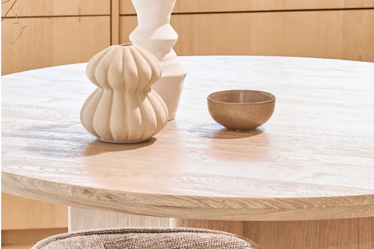 Houten ronde eettafel Matera