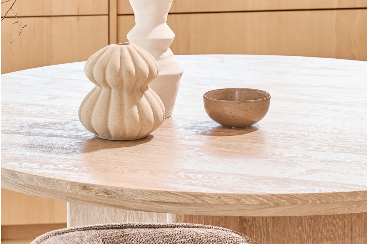 Houten ronde eettafel Matera