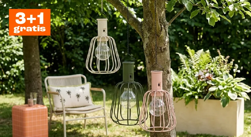 3+1 gratis op solar lantaarn Davin