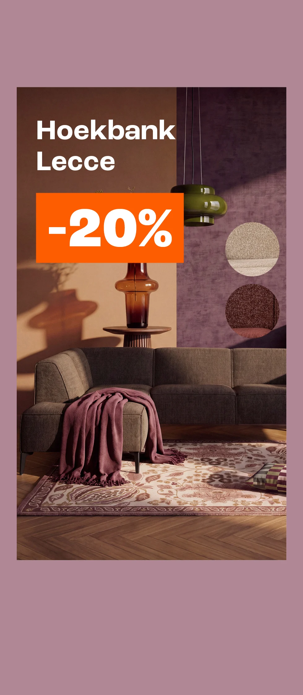 Hoekbank Lecce 20% korting