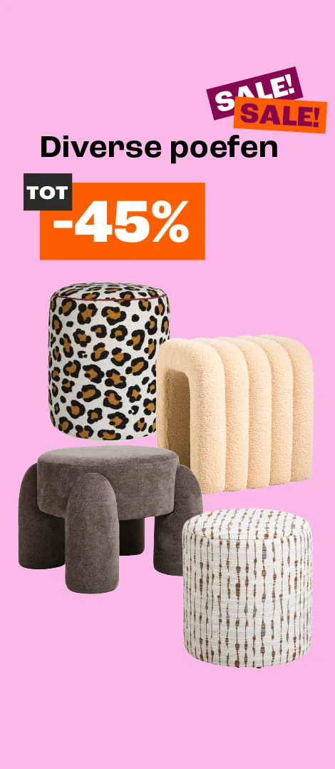 Diverse poefen tot 45% korting