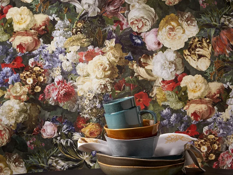 Ontdek bloemen behang