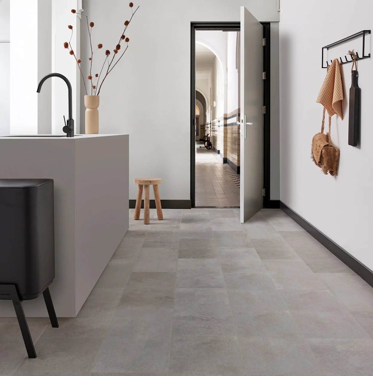 Betonlook laminaat in de keuken