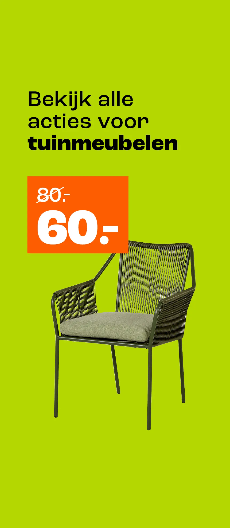 Product tile banner - Selectie tuinmeubelen in de actie - week 12/13