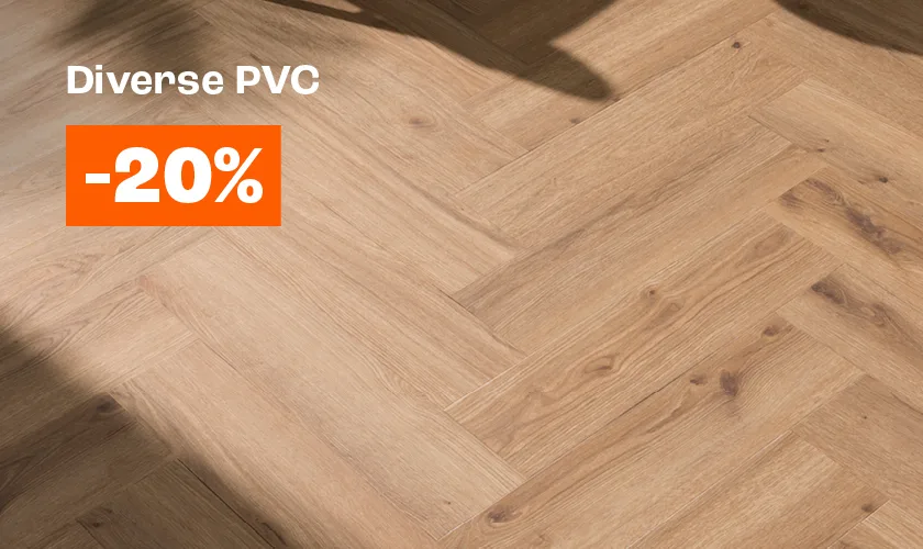 20% korting op diverse PVC vloeren