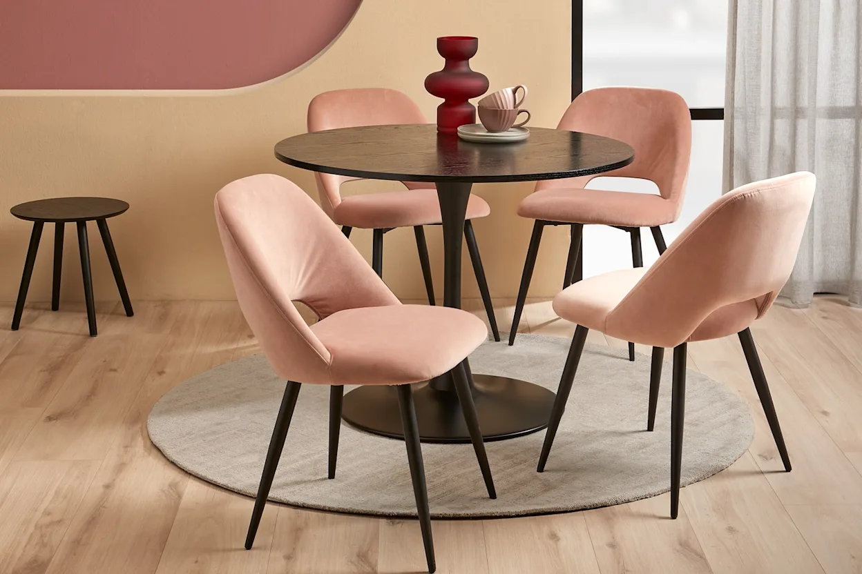 Velvet of velours eetkamerstoelen