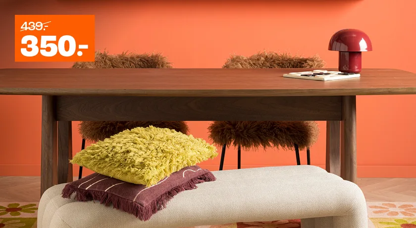 Eettafel Ferrara Walnoot van €439,- voor €350,-