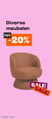 Diverse meubelen tot 20% korting
