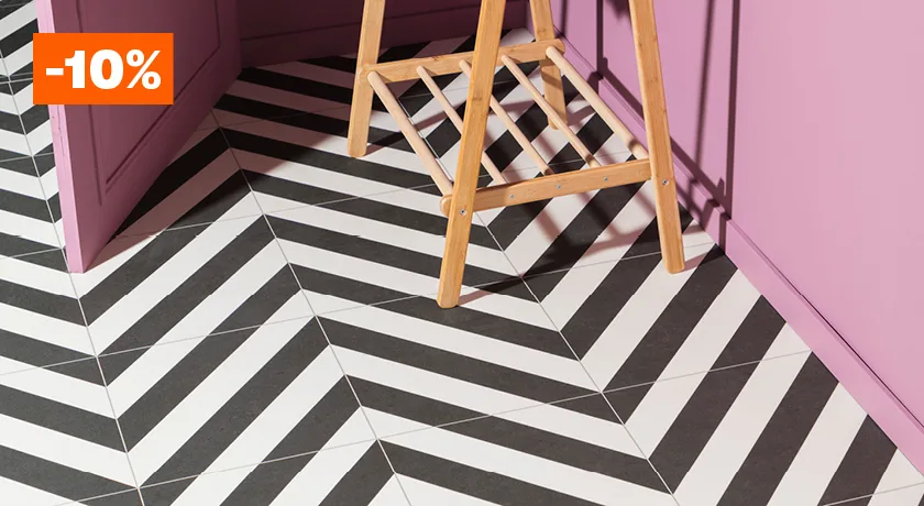 10% korting op een selectie tapijt en vinyl