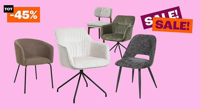 45% korting op diverse stoelen