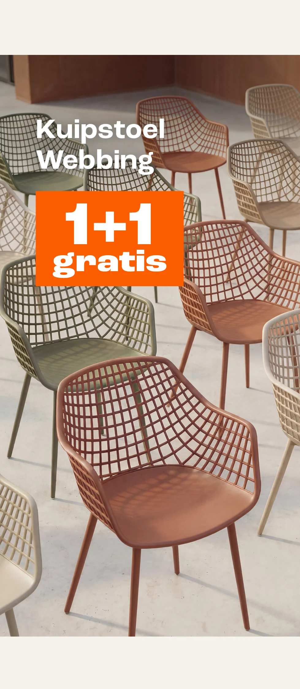 Webbing kuipstoelen 1+1 gratis