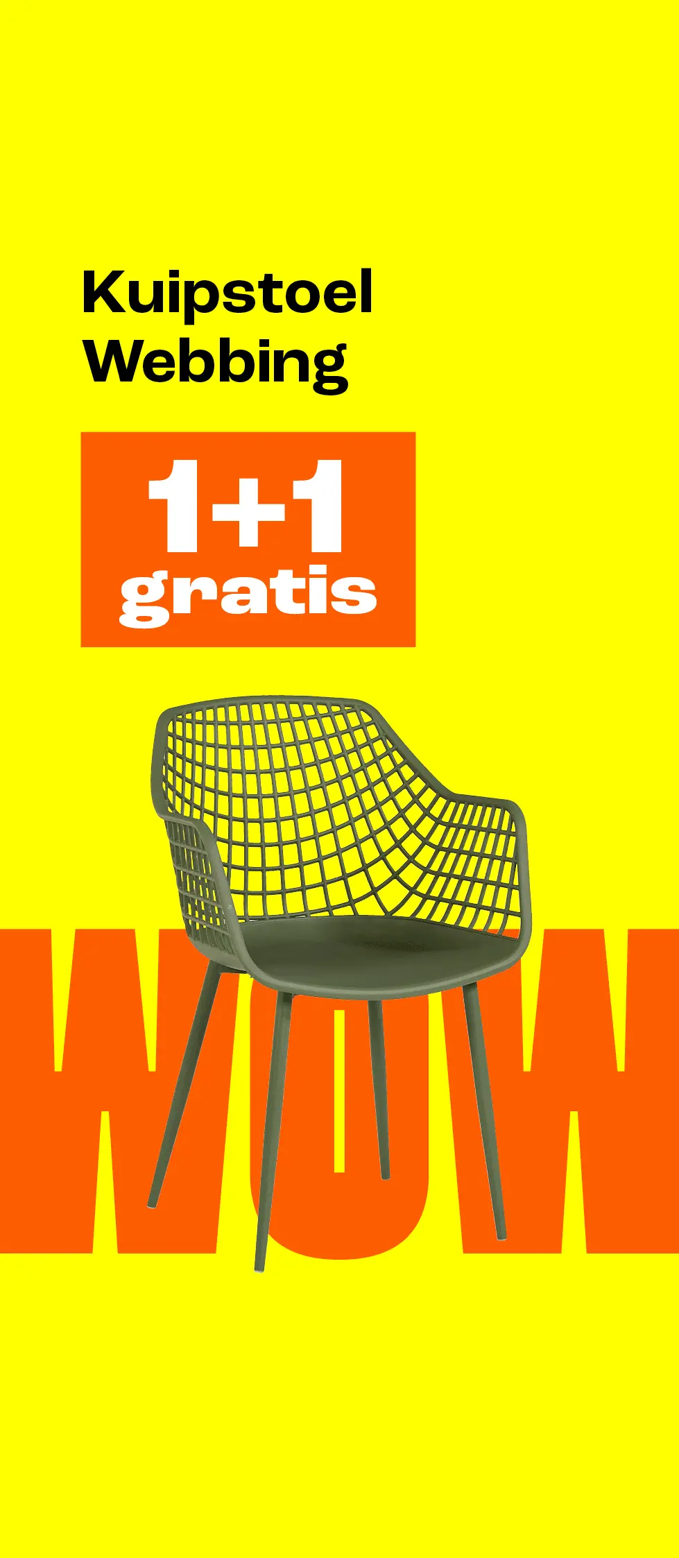 Webbing kuipstoelen 1+1 gratis