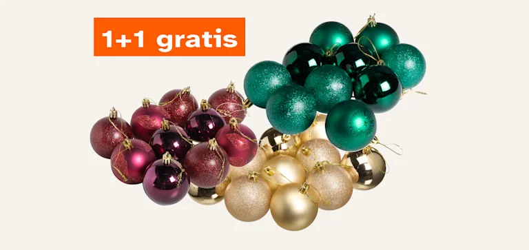 Cardlist - Kerstballensets 1+1 gratis