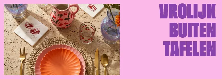 Vrolijk buitentafelen