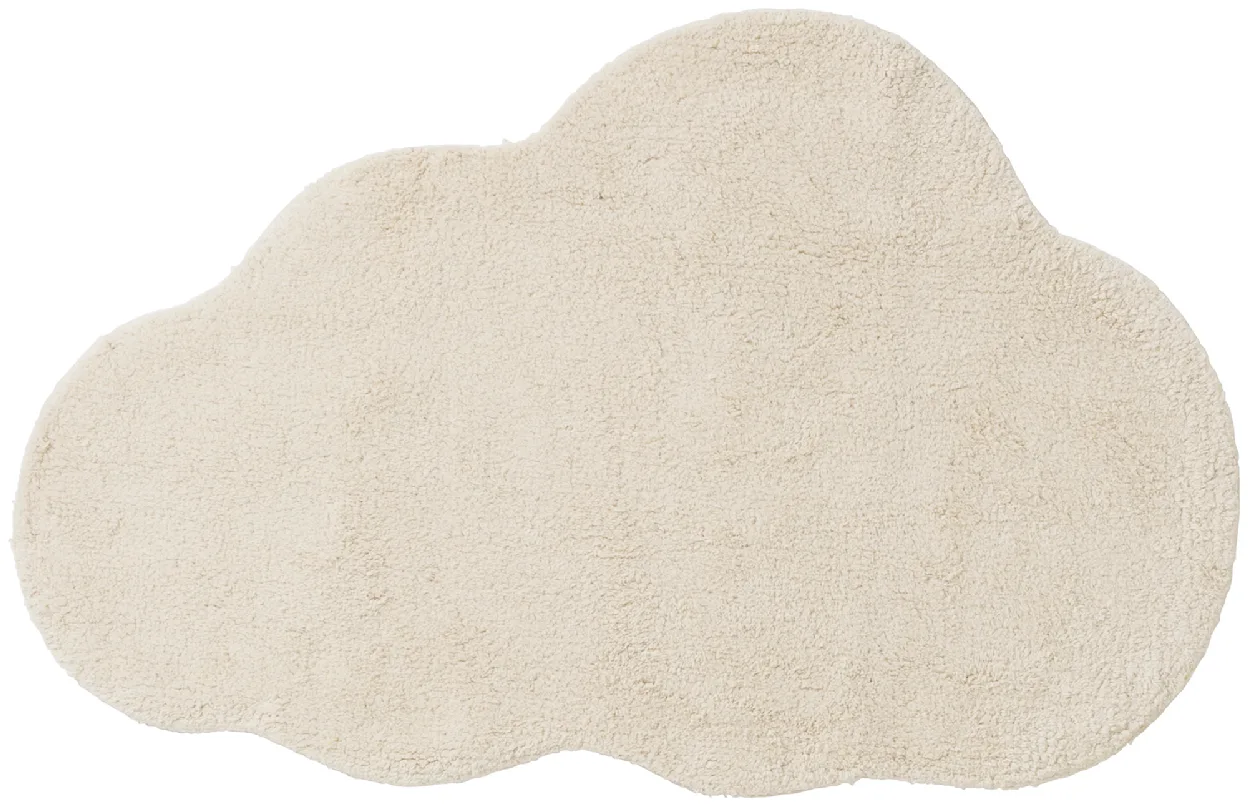 Vloerkleed in wolk vorm en witte kleur