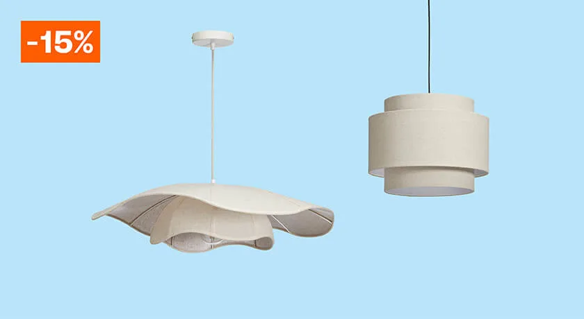 15% korting op alle hanglampen