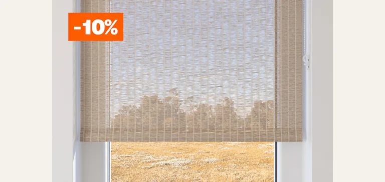 Alle rolgordijnen op maat gemaakt 10% korting