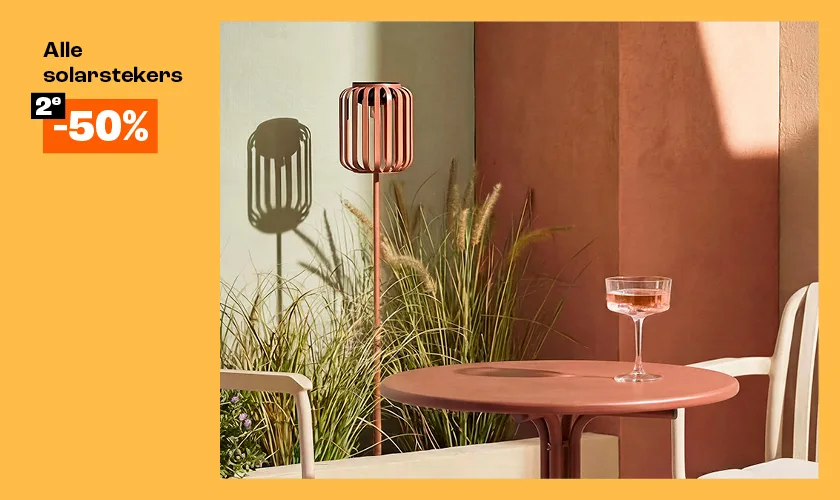 2e 50% korting op alle solarstekers