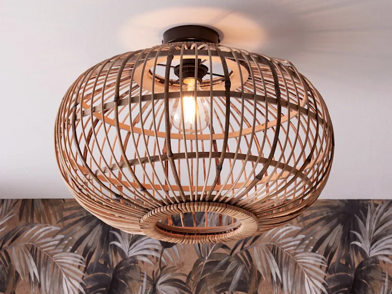 Natuurlijke plafondlamp van bamboe