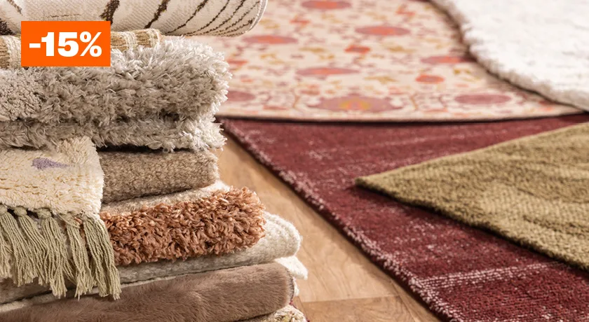 15% korting op alle vloerkleden