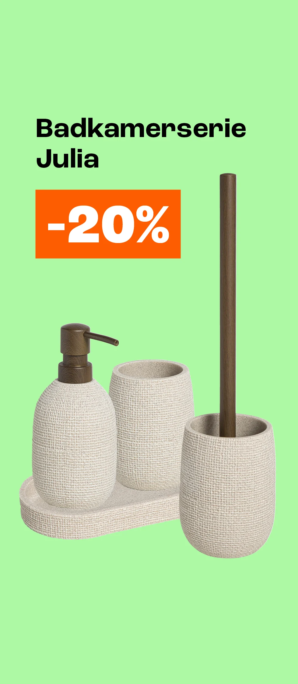 20% korting op badkamerserie Julia