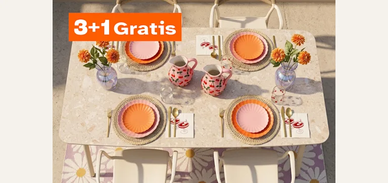 Cardlist - 3+1 gratis op alle buitenservies - week 24/26 - NL/BE