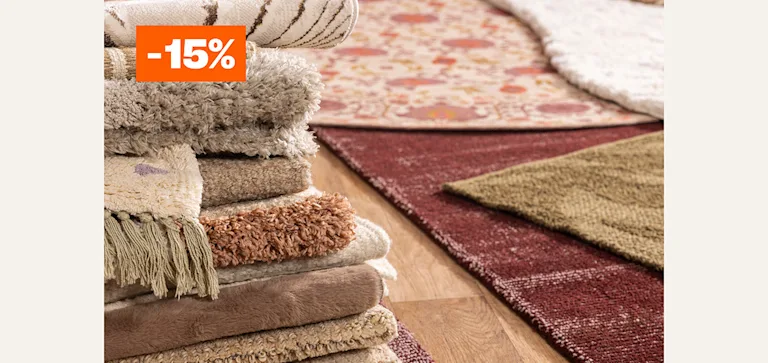 15% korting op alle vloerkleden