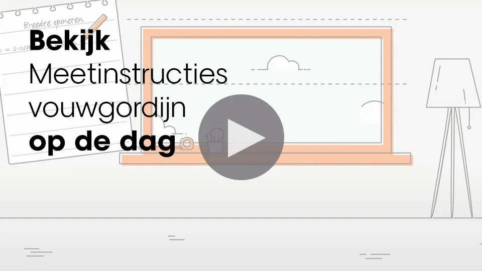 Video meetinstructies vouwgordijn op de dag