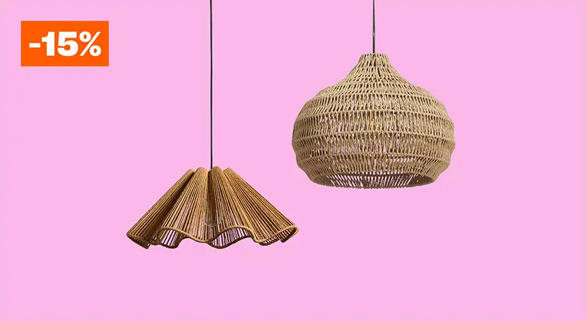 Alle hanglampen 15% korting